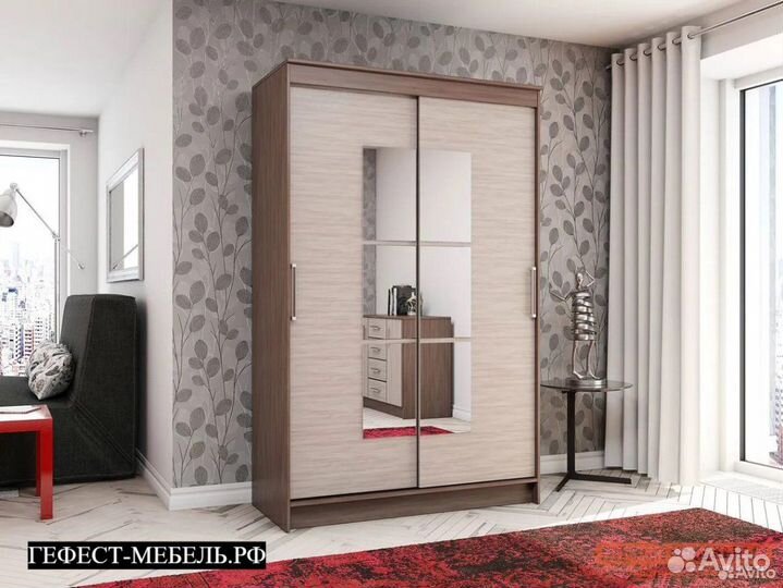 Шкаф-купе элегант 1 Ясень шимо светлый/темный