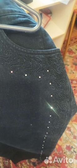 Джинсы женские чёрные 50 размер