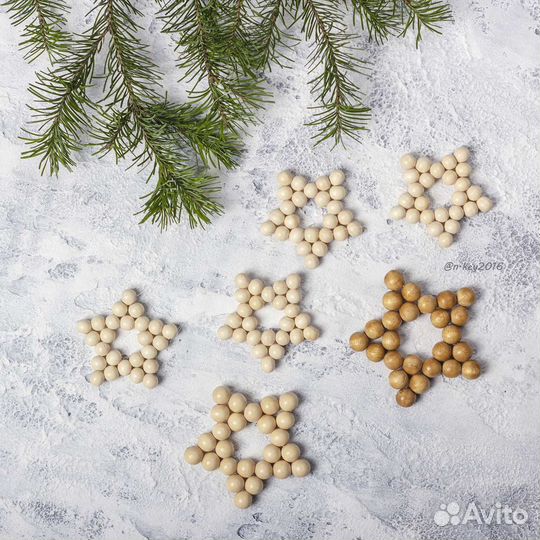 Звёзды ёлочные игрушки, новогодний декор