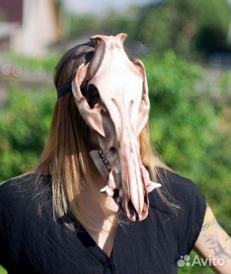 Карнавальная маска череп животного ручной работы