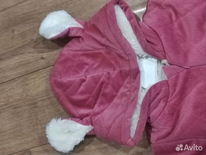 Комбинезон + тёплые пинетки и шапочка в подарок