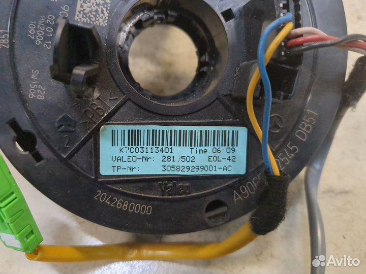 Шлейф руля Mercedes Sprinter, 2012