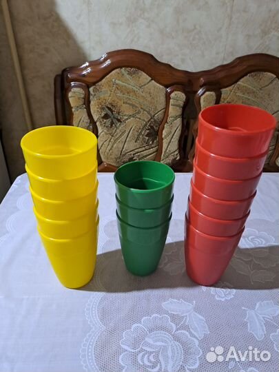 Стаканы из пластмассы многоразовые