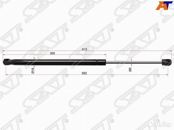 Амортизатор крышки багажника volkswagen touareg 10