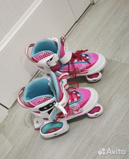 Раздвижные ролики-квадры Hudora 30-33р-р