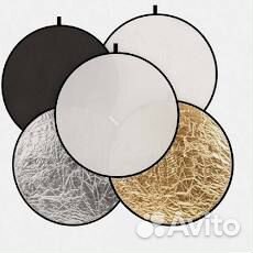 Лайт-диск отражатель 2 или 5 в 1 60см 80см 110см