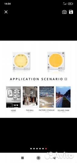 Светодиод для трековых светильников и прожекторов