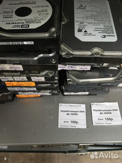 Неисправные жесткие диски