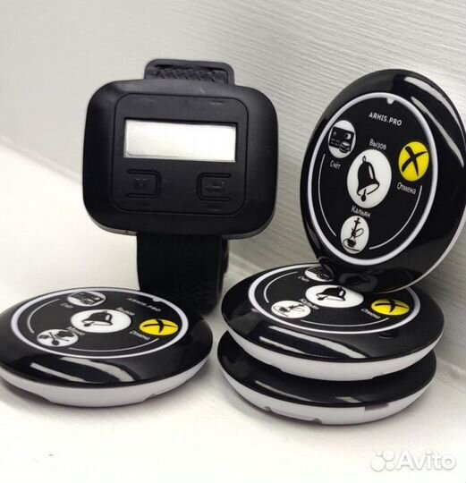 Кнопка вызова официанта и часы-пейджер Эконом