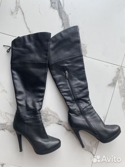 Сапоги высокие Эконика натуральная кожа