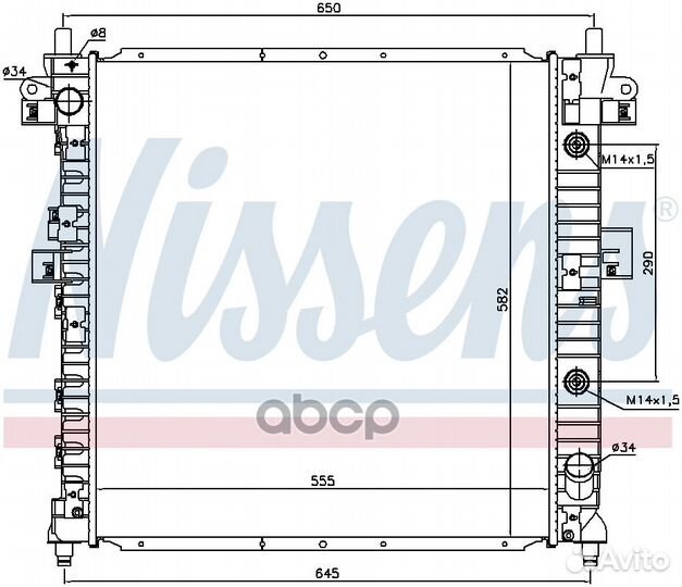 Радиатор охлаждения двигателя 64316 Nissens