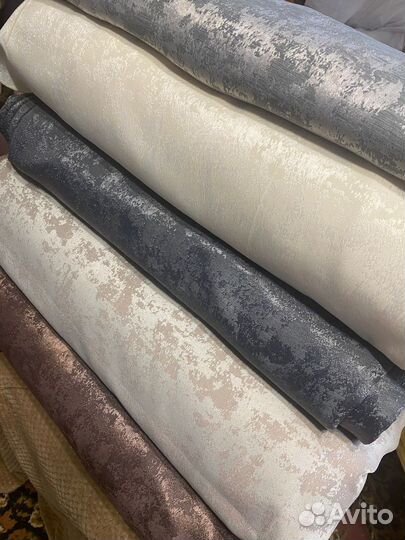 Ткань портьерная на Шторы Софт Мрамор 5 цветов