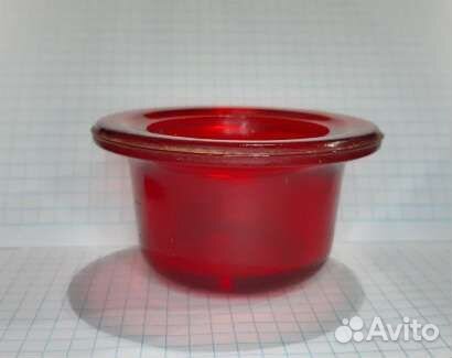 Стаканчик для лампадки красное стекло