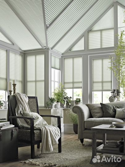 Складные шторы по типу плиссе и гофре