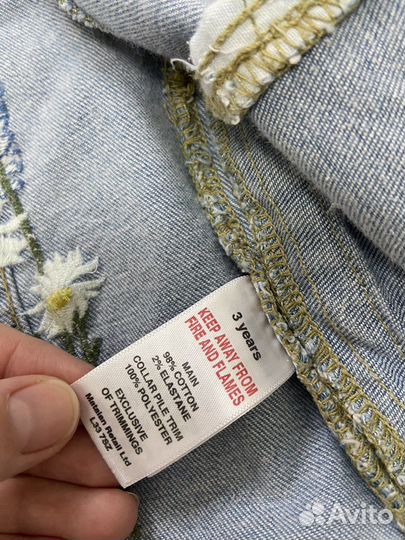 Джинсовая куртка для девочки 86 92