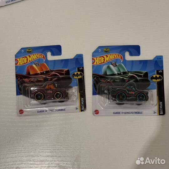 Запакованные hot wheels Batman Star trek