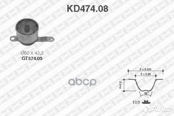 KD474.08 рем.к-кт грм Honda Civic 1.4/1.5 16V