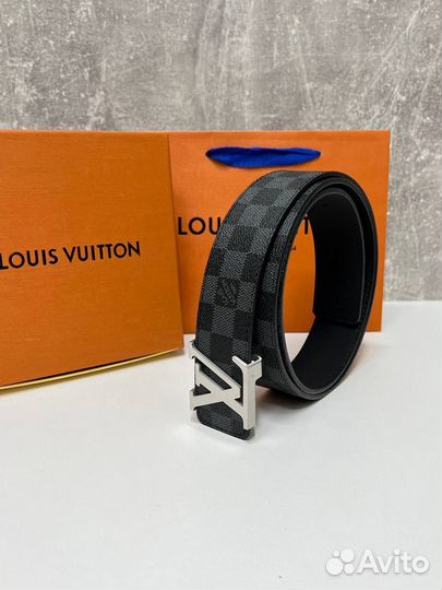 Ремень мужской louis vuitton lv кожаный канва