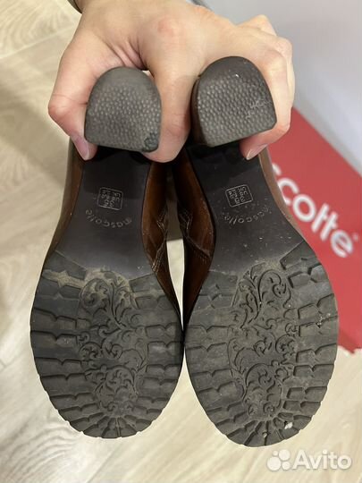 Сапоги Mascotte (35р, нат.кожа, коричневые)