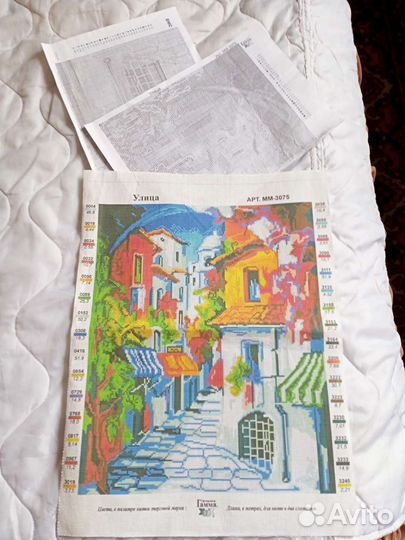 Вышивка крестиком.Остатки от набора