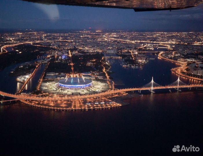 Вечерний Полет над Санкт-Петербургом