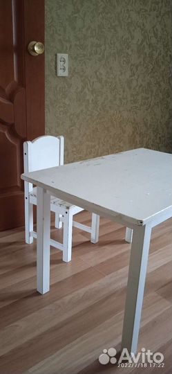Детский стол и стул до 7 лет. IKEA