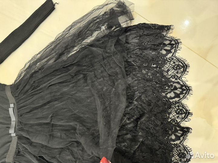 Платье женское трикотаж сетка кружево 44 размер