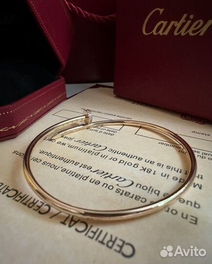 Золотой браслет Cartier гвоздь 585п