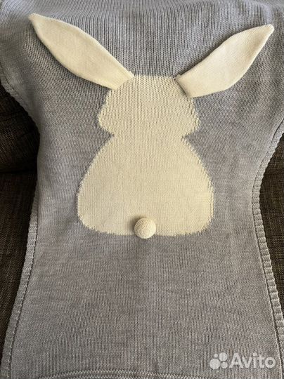 Плед вязаный Apero Knit «Зайка», 75х120, оригинал