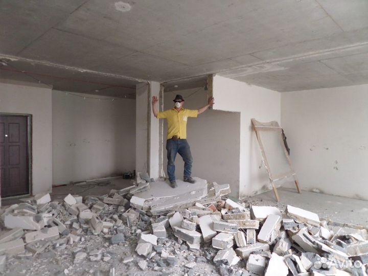 Демонтажные работы и вывоз мусора