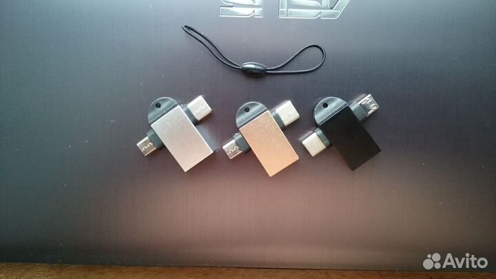 Адаптер OTG 2 в 1 с разъемами Type-C и Micro USB