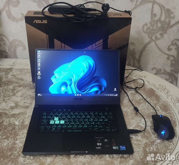 Игровой ноутбук asus i7 + RTX 3050