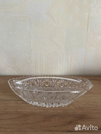 Советский хрустальный салатник