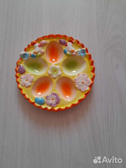 Тарелка для 5 яиц, квадратные тарелки белые 3 шт