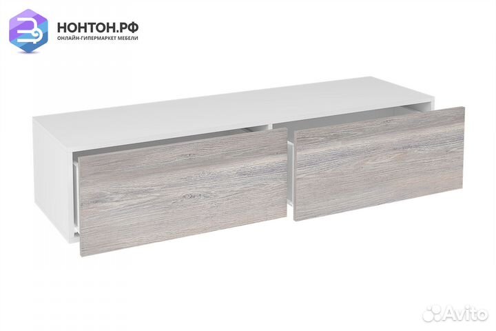 Тв-тумба Айден 1400 белый / трюфель