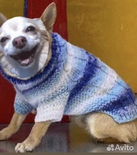 Вязаная Одежда для маленьких собак джемпер