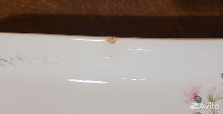 Большое старинное блюдо Кузнецов