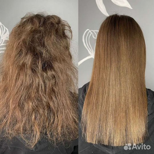 Кератиновое выпрямление волос