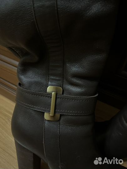 Сапоги женские натуральная кожа коричневые