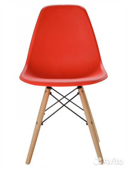 Стул в стиле eames DSW,красный, 1 шт