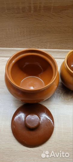 Керамические горшки для запекания 2 шт