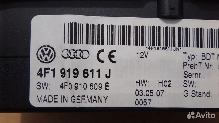 Панель управления MMI Ауди А6 С6 4F1919611J