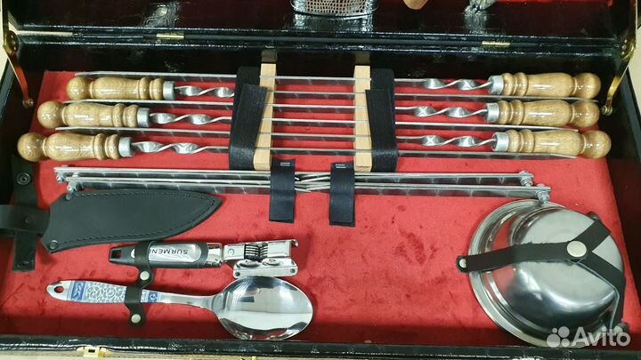 Шашлычный набор в подарочном кейсе премиум