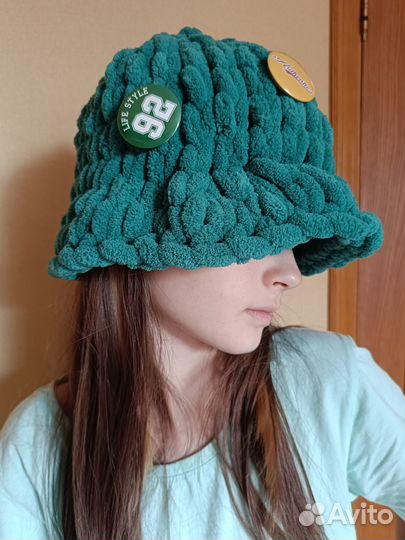 Панама женская изумрудная. Тренд тиктока
