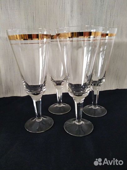 Фужеры цветное стекло Винтаж СССР