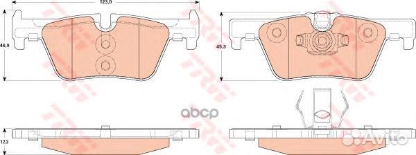 Колодки тормозные дисковые зад GDB1919 TRW