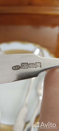 Серебряные ложки 1863г, 84 проба, Царская Россия