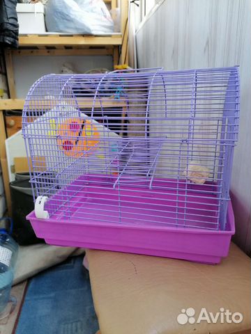 Клетка для грызунов и принадлежности для кормления