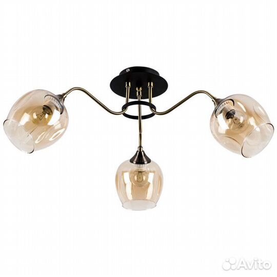 Люстра потолочная arte lamp Monica E27 3х40Вт брон