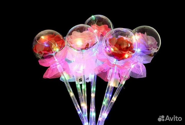 Волшебный светящийся шар с Розой внутри оптом